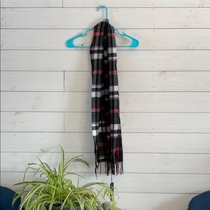 Cashmere black plaid scarf